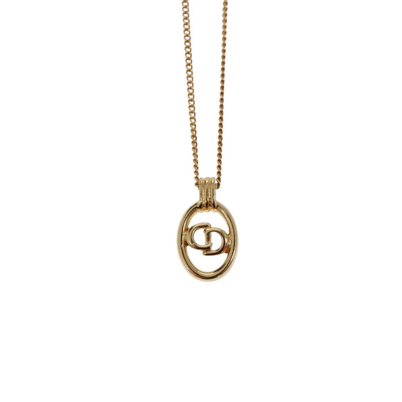 Christian Dior Necklace metal Gold Auth 133488