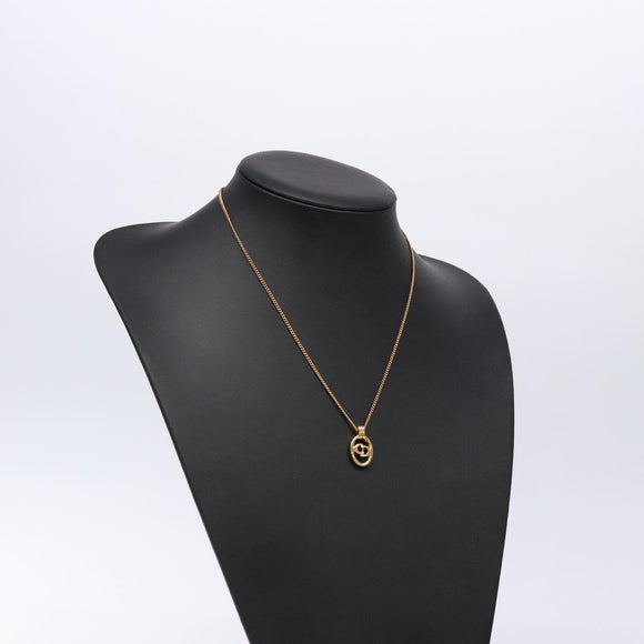 Christian Dior Necklace metal Gold Auth 133488