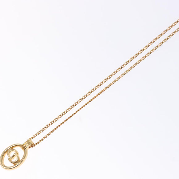 Christian Dior Necklace metal Gold Auth 133488