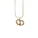 Christian Dior Necklace metal Gold Auth 133489-1
