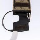 GUCCI GG Canvas Pouch Beige Silver 039 1669 1097 Auth 133490-10