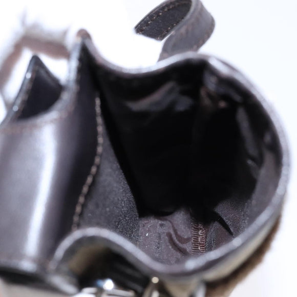 GUCCI GG Canvas Pouch Beige Silver 039 1669 1097 Auth 133490