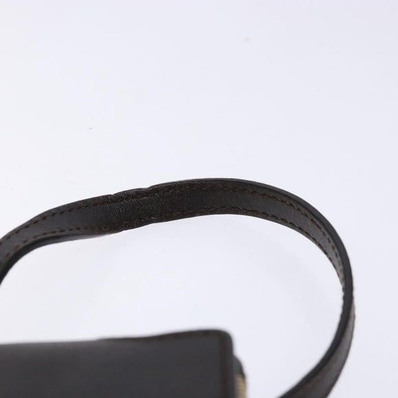 GUCCI GG Canvas Pouch Beige Silver 039 1669 1097 Auth 133490