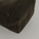 GUCCI Pouch Leather Khaki Gold Auth 133493-15