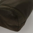 GUCCI Pouch Leather Khaki Gold Auth 133493-16