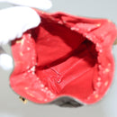 GUCCI Pouch Leather Khaki Gold Auth 133493-10