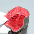 GUCCI Pouch Leather Khaki Gold Auth 133493-11