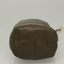 GUCCI Pouch Leather Khaki Gold Auth 133493-5