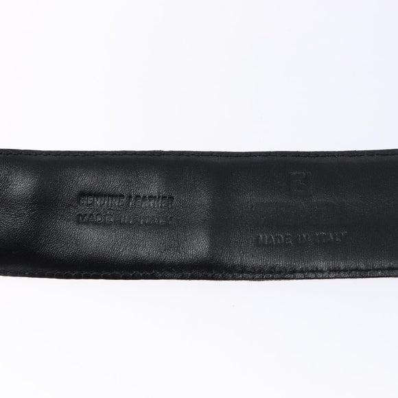 FENDI Zucca Canvas Belt Black Brown Auth 133498