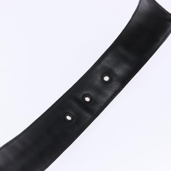 FENDI Zucca Canvas Belt Black Brown Auth 133498