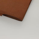 HERMES Yuris PM Day Planner Cover Leather Brown Silver Auth 133499-15