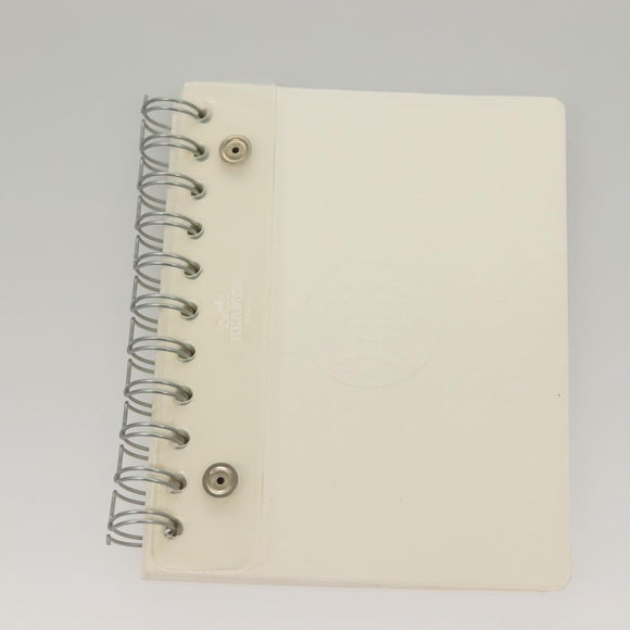 HERMES Yuris PM Day Planner Cover Leather Brown Silver Auth 133499