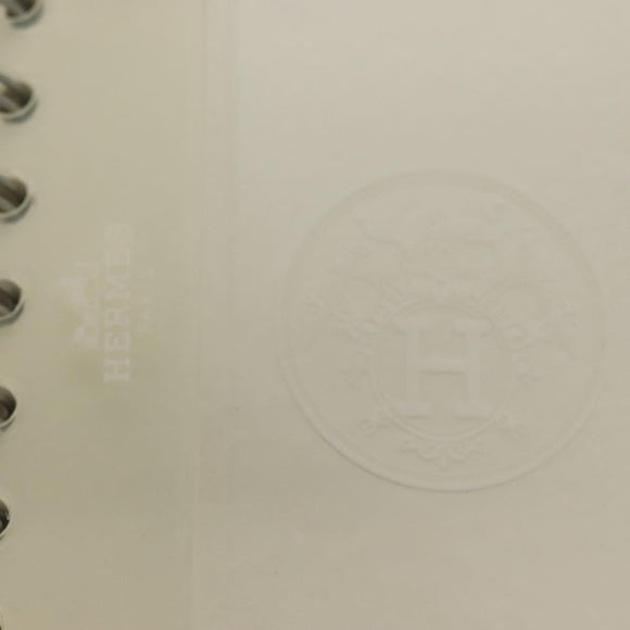 HERMES Yuris PM Day Planner Cover Leather Brown Silver Auth 133499