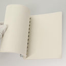 HERMES Yuris PM Day Planner Cover Leather Brown Silver Auth 133499-21