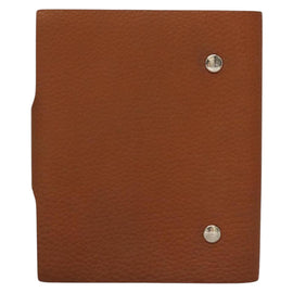 HERMES Yuris PM Day Planner Cover Leather Brown Silver Auth 133499 - 0