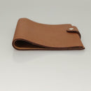 HERMES Yuris PM Day Planner Cover Leather Brown Silver Auth 133499-6