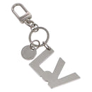 LOUIS VUITTON Porte Cles LV Rope Charm metal Silver M66497 LV Auth 133502-1