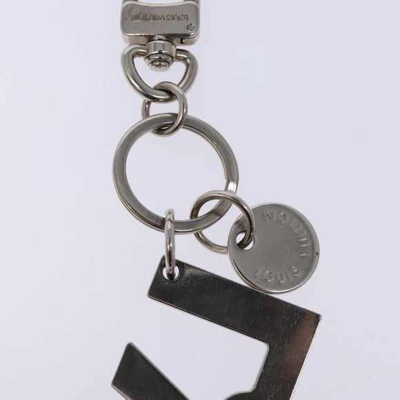 LOUIS VUITTON Porte Cles LV Rope Charm metal Silver M66497 LV Auth 133502