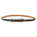 LOUIS VUITTON Belt Leather Black LV Auth 133503-1