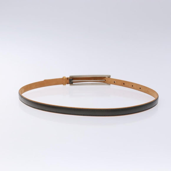 LOUIS VUITTON Belt Leather Black LV Auth 133503