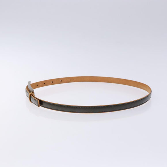 LOUIS VUITTON Belt Leather Black LV Auth 133503