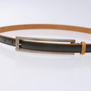 LOUIS VUITTON Belt Leather Black LV Auth 133503-5