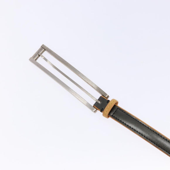 LOUIS VUITTON Belt Leather Black LV Auth 133503