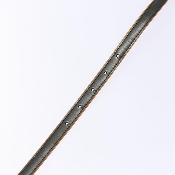 LOUIS VUITTON Belt Leather Black LV Auth 133503