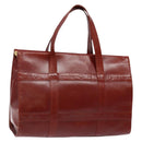 GIVENCHY Hand Bag Leather Red Gold Auth 133504-1