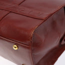 GIVENCHY Hand Bag Leather Red Gold Auth 133504-14