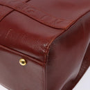 GIVENCHY Hand Bag Leather Red Gold Auth 133504-15