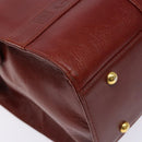 GIVENCHY Hand Bag Leather Red Gold Auth 133504-16