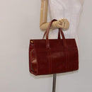 GIVENCHY Hand Bag Leather Red Gold Auth 133504-23