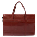 GIVENCHY Hand Bag Leather Red Gold Auth 133504-2