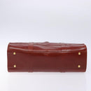 GIVENCHY Hand Bag Leather Red Gold Auth 133504-5