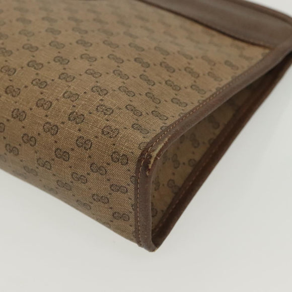 GUCCI Micro GG Supreme Clutch Bag PVC Beige 67 039 5465 Auth 133508