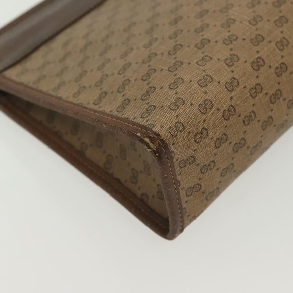 GUCCI Micro GG Supreme Clutch Bag PVC Beige 67 039 5465 Auth 133508