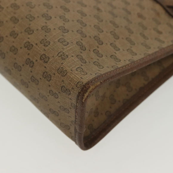 GUCCI Micro GG Supreme Clutch Bag PVC Beige 67 039 5465 Auth 133508