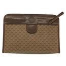 GUCCI Micro GG Supreme Clutch Bag PVC Beige 67 039 5465 Auth 133508-2