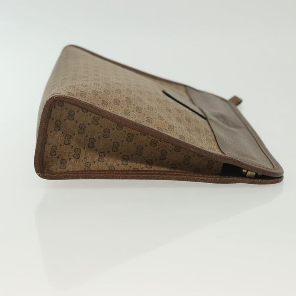 GUCCI Micro GG Supreme Clutch Bag PVC Beige 67 039 5465 Auth 133508