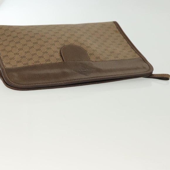 GUCCI Micro GG Supreme Clutch Bag PVC Beige 67 039 5465 Auth 133508