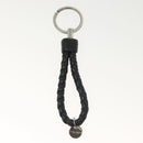 BOTTEGA VENETA INTRECCIATO Key Holder Leather Black Auth 133509-2