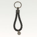 BOTTEGA VENETA INTRECCIATO Key Holder Leather Black Auth 133509-6