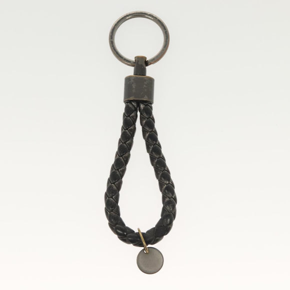 BOTTEGA VENETA INTRECCIATO Key Holder Leather Black Auth 133509