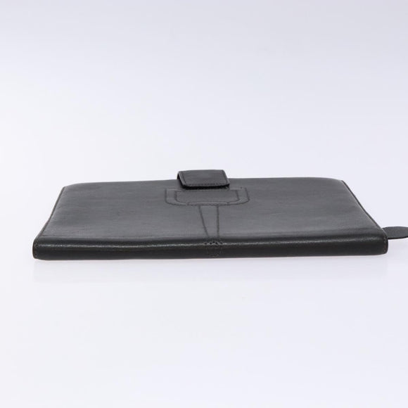 GUCCI Book Cover Leather Black Auth 133512