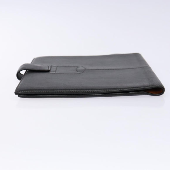 GUCCI Book Cover Leather Black Auth 133512