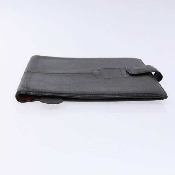 GUCCI Book Cover Leather Black Auth 133512