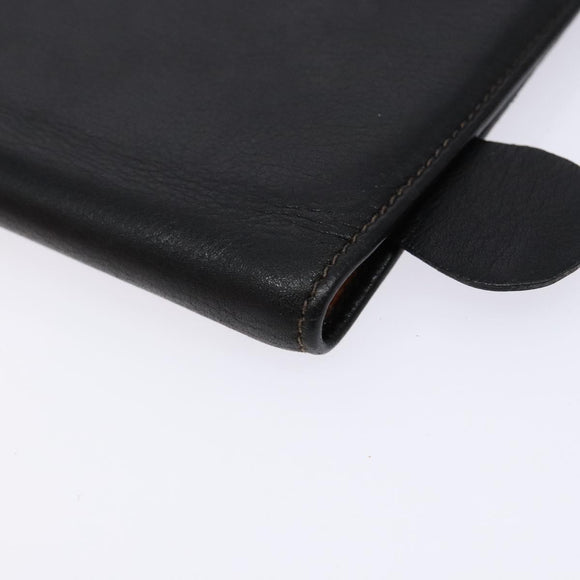 GUCCI Book Cover Leather Black Auth 133512