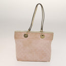 GUCCI GG Canvas Tote Bag 2Set Beige Gold pink Auth 133515-2