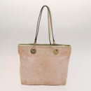 GUCCI GG Canvas Tote Bag 2Set Beige Gold pink Auth 133515-3